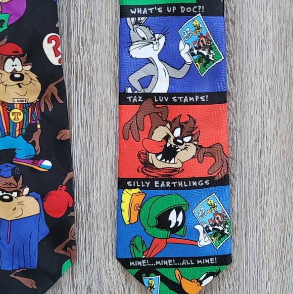 Vintage Looney Tunes x USPS Stamp Collection series Neck Tie Set - Picture 3 of 8